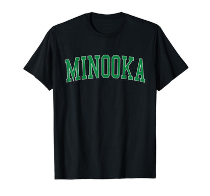 Minooka Il Distressed Green Varsity T-Shirt - Custom Art Print Men Women - T-Shirt, Sweatshirt, Hoodie
