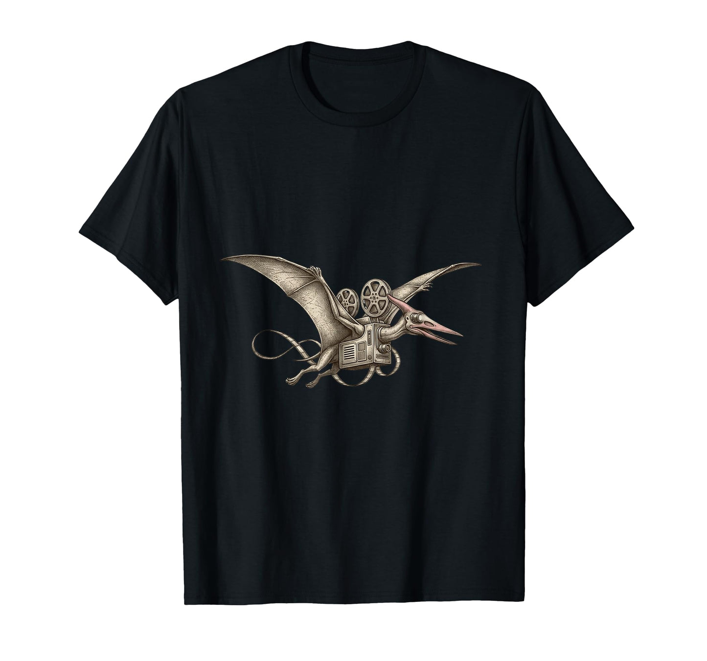Pterodactyl Film Camera Flying T-Shirt - Aesthetic Graphic for Adults - T-Shirt, Sweatshirt, Hoodie