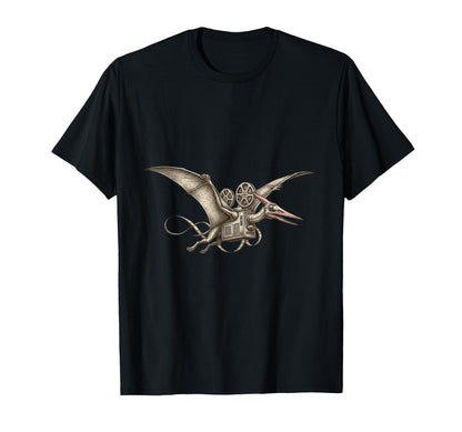 Pterodactyl Film Camera Flying T-Shirt - Aesthetic Graphic for Adults - T-Shirt, Sweatshirt, Hoodie
