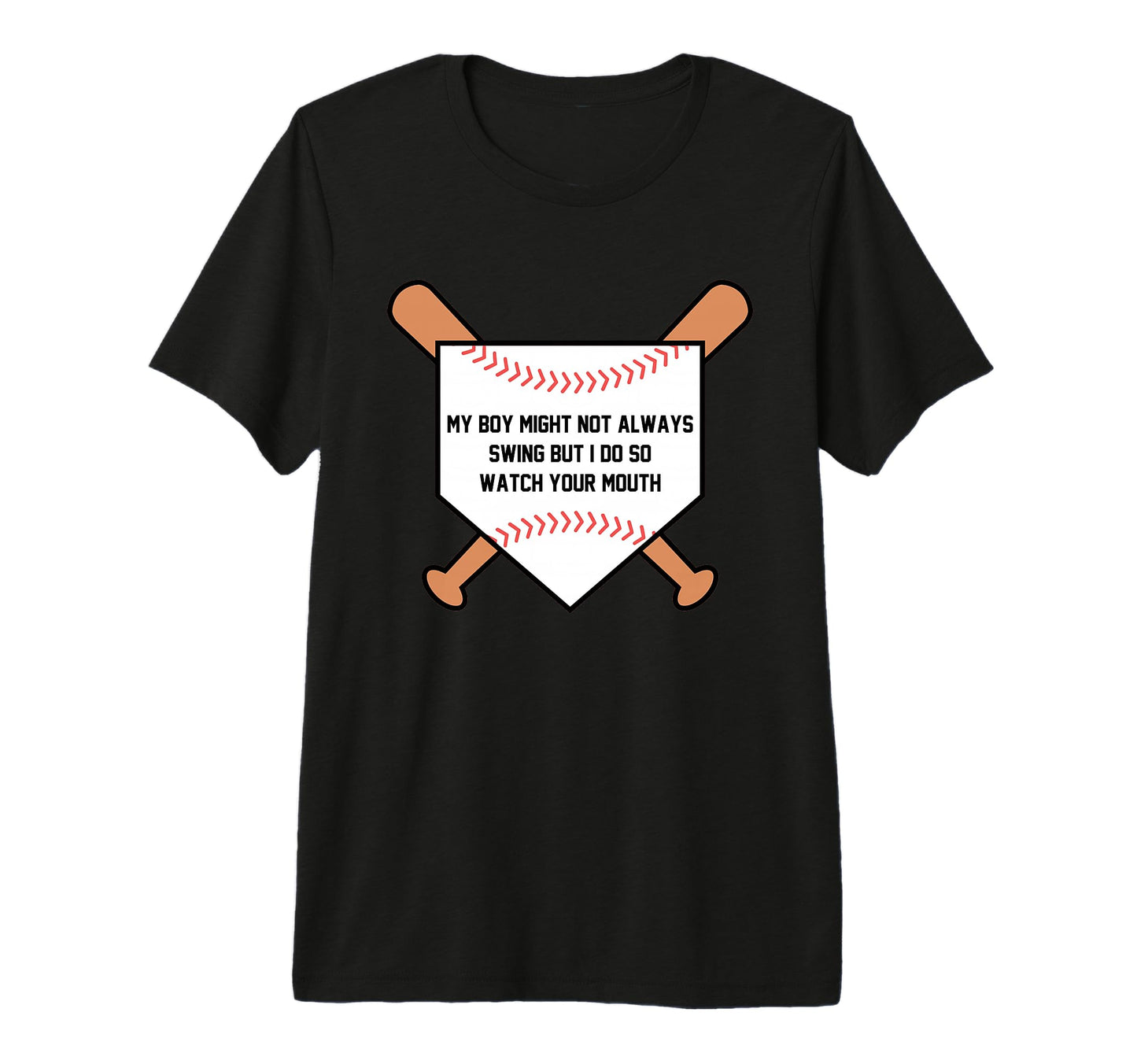 My Might Not Always Swing Funny Baseball T-Shirt - Novelty Apparel Unisex - T-Shirt, Sweatshirt, Hoodie