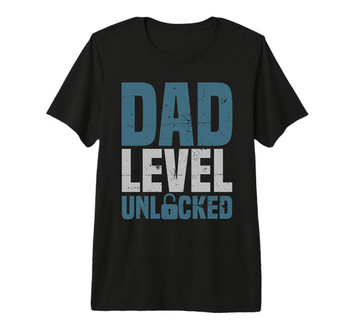 Mens Dad Level Unlocked Gamer Dad T-Shirt - Fun Novelty Design Men Women - T-Shirt, Sweatshirt, Hoodie