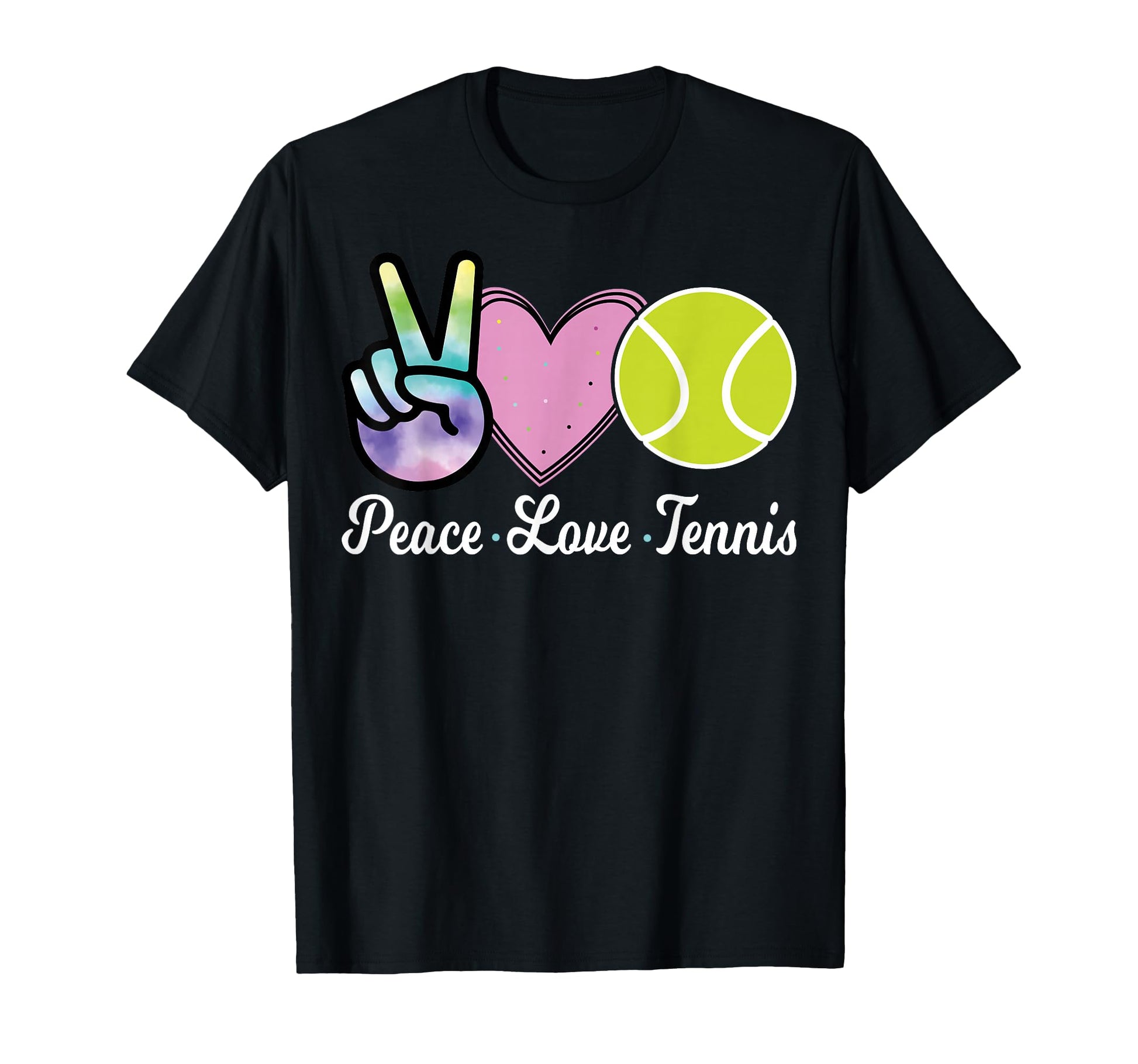 Peace Love Tennis Funny Tennis Player T-Shirt - Graphic Print Men Women - T-Shirt, Sweatshirt, Hoodie