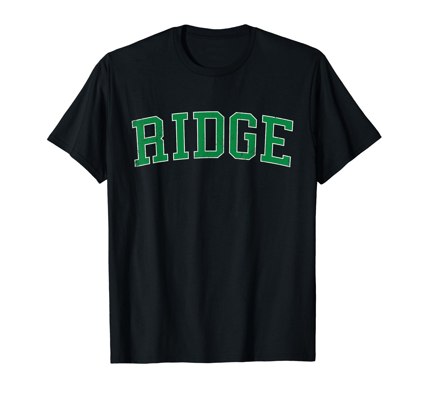 Ridge Ny Distressed Green Varsity T-Shirt - Custom Art Print Men Women - T-Shirt, Sweatshirt, Hoodie