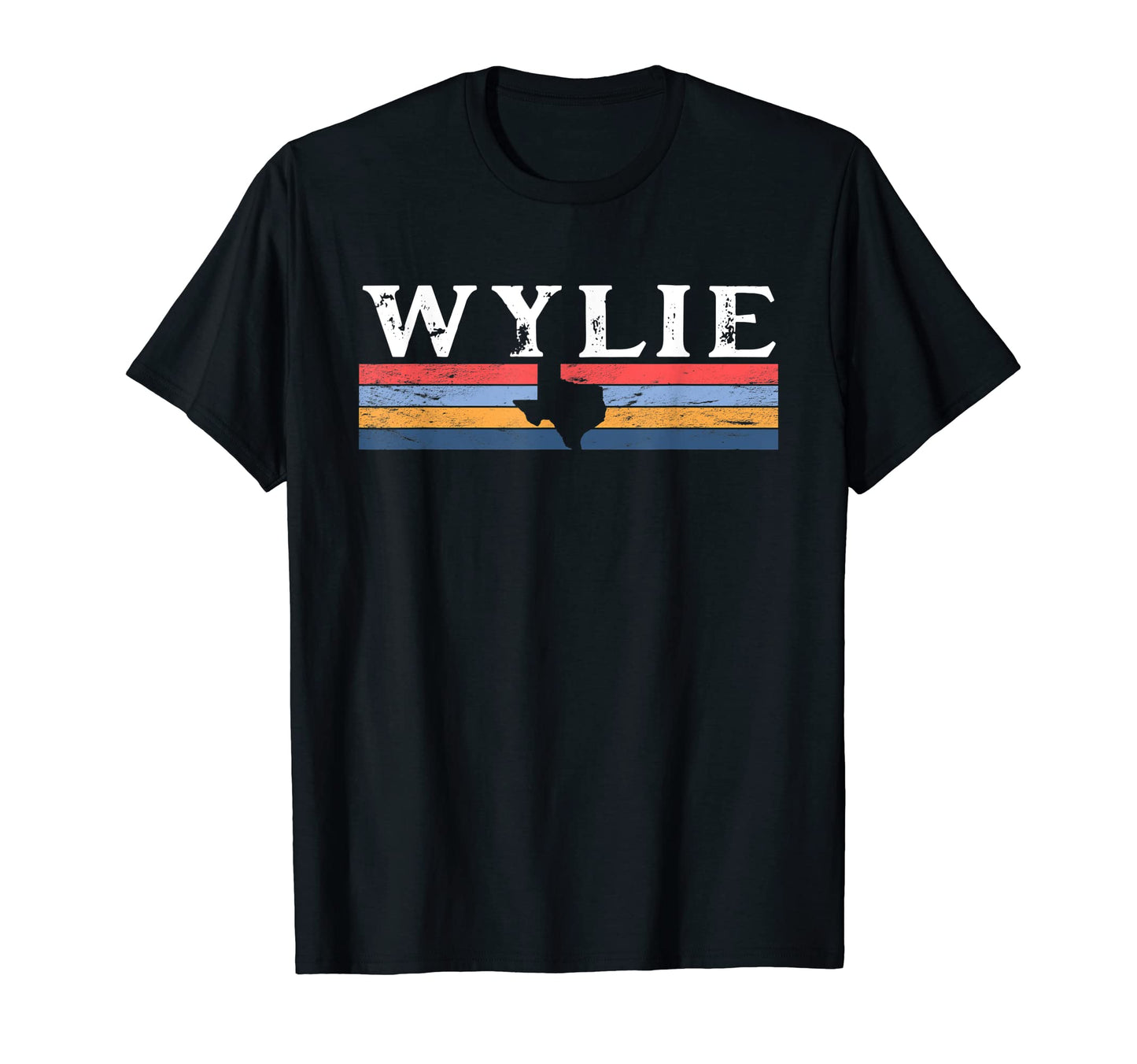 Wylie Texas Tx Stripes State 70S Color T-Shirt - Minimalist Print Unisex - T-Shirt, Sweatshirt, Hoodie