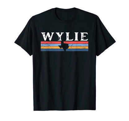Wylie Texas Tx Stripes State 70S Color T-Shirt - Minimalist Print Unisex - T-Shirt, Sweatshirt, Hoodie