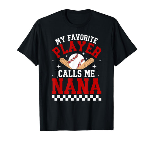 Proud Baseball Nana Baseball Player T-Shirt - Novelty Apparel for Adults - T-Shirt, Sweatshirt, Hoodie