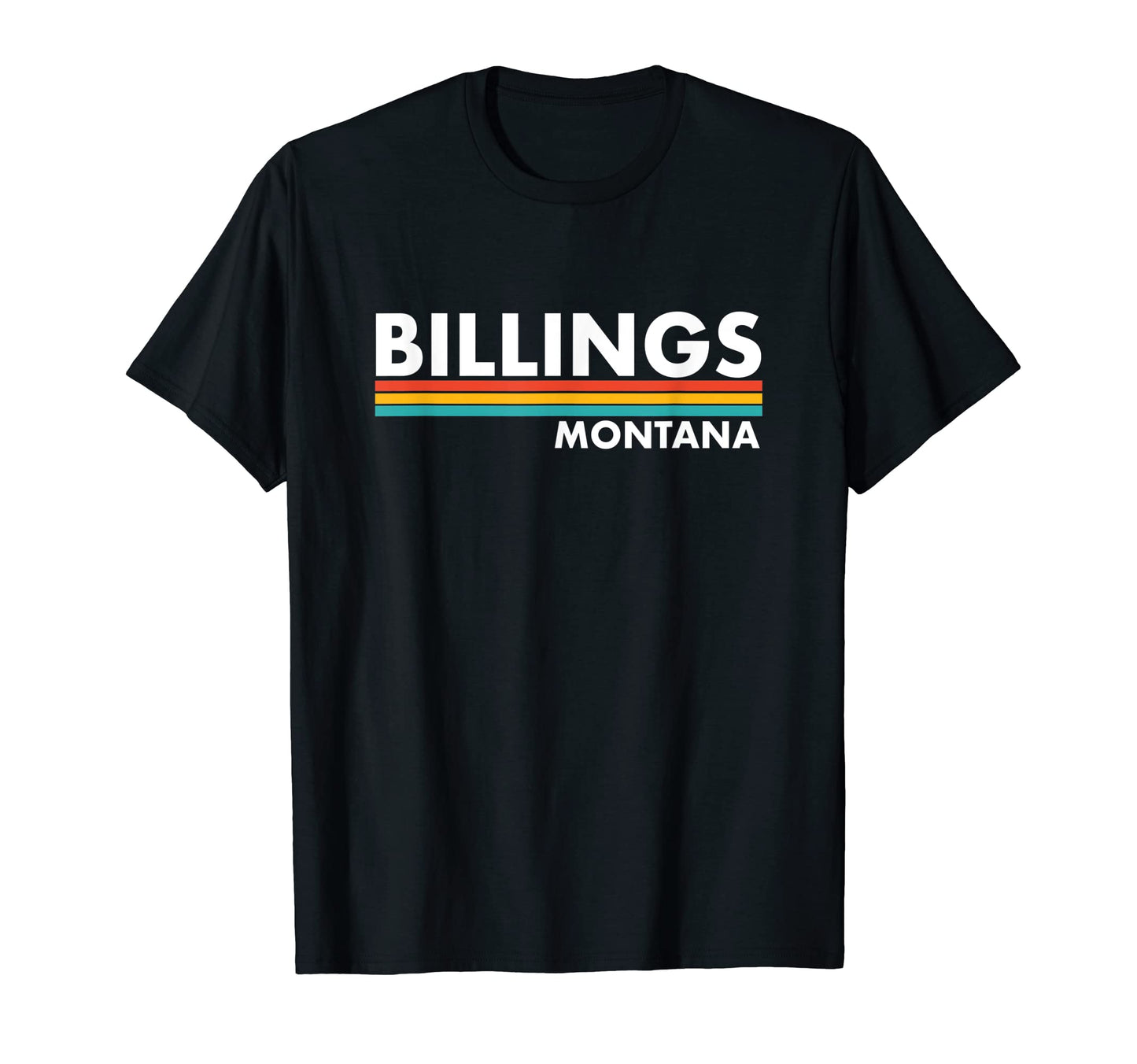 Billings Montana Stripes T-Shirt - Casual Everyday Wear for Adults - T-Shirt, Sweatshirt, Hoodie