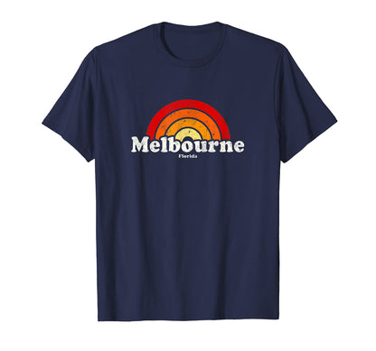 Melbourne Florida Fl 70S Rainbow T-Shirt - Casual Everyday Wear Unisex - T-Shirt, Sweatshirt, Hoodie