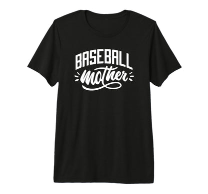 Baseball Mom Script Sports Fan Tri T-Shirt - Aesthetic Graphic for Adults - T-Shirt, Sweatshirt, Hoodie