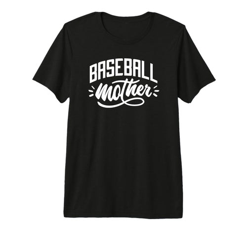 Baseball Mom Script Sports Fan Tri T-Shirt - Aesthetic Graphic for Adults - T-Shirt, Sweatshirt, Hoodie