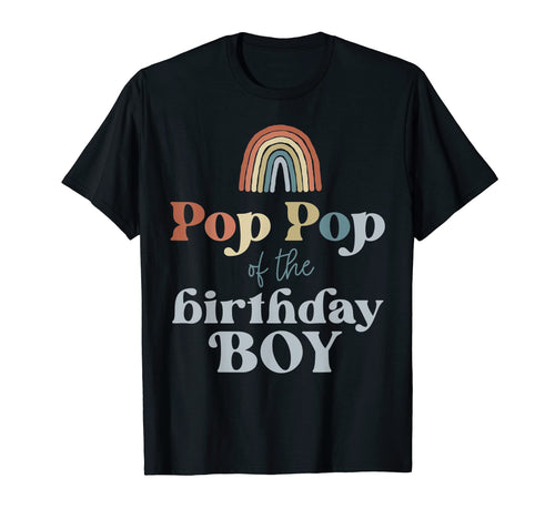 Mens Pop Pop Birthday Boho Rainbow T-Shirt - Aesthetic Graphic for Adults - T-Shirt, Sweatshirt, Hoodie
