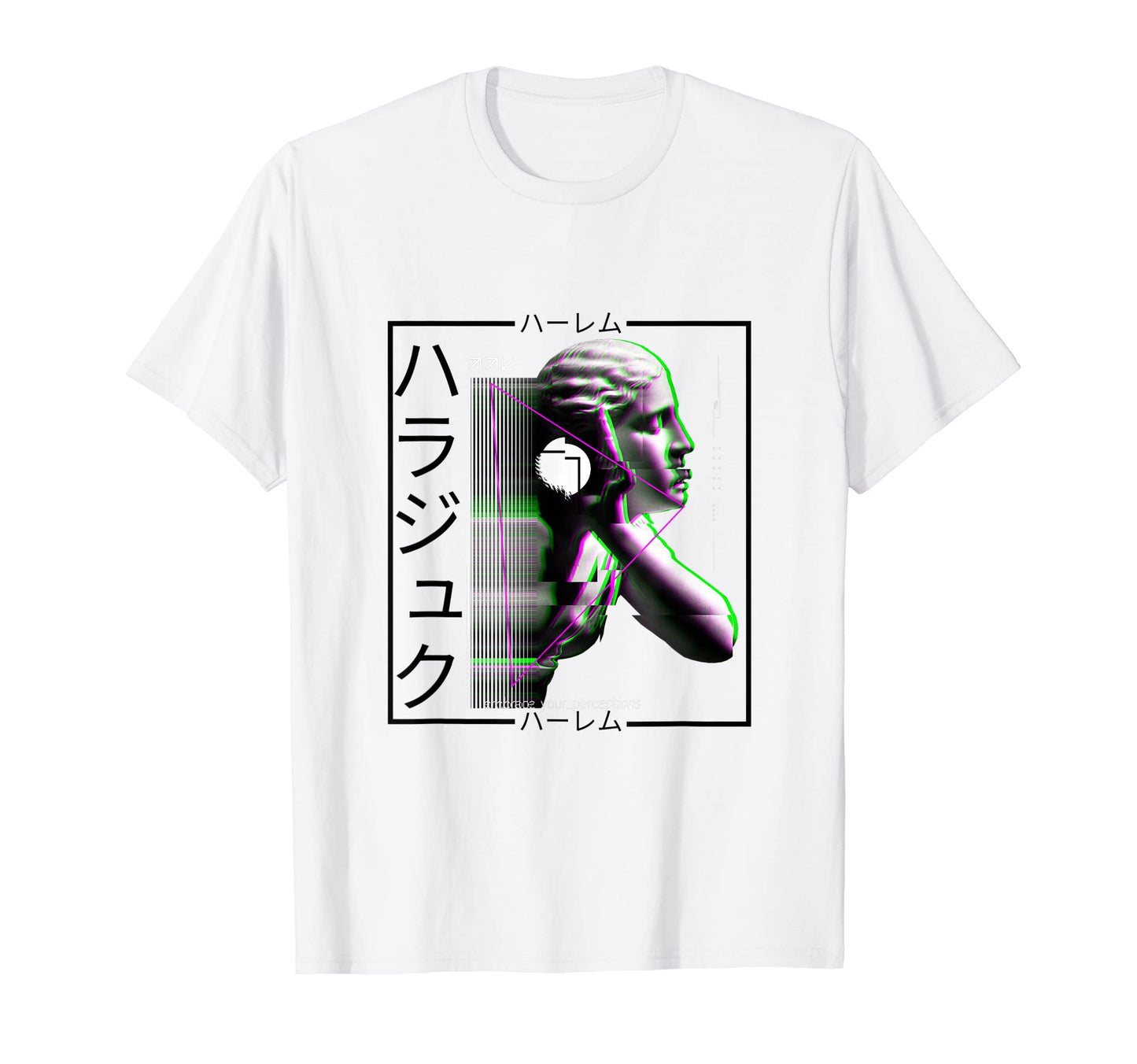 Vaporwave Statue Aesthetic Art Glitch T-Shirt - Custom Art Print Unisex - T-Shirt, Sweatshirt, Hoodie