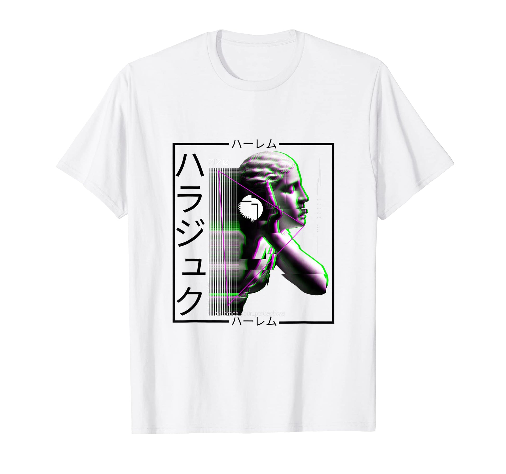 Vaporwave Statue Aesthetic Art Glitch T-Shirt - Custom Art Print Unisex - T-Shirt, Sweatshirt, Hoodie