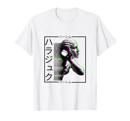 Vaporwave Statue Aesthetic Art Glitch T-Shirt - Custom Art Print Unisex - T-Shirt, Sweatshirt, Hoodie