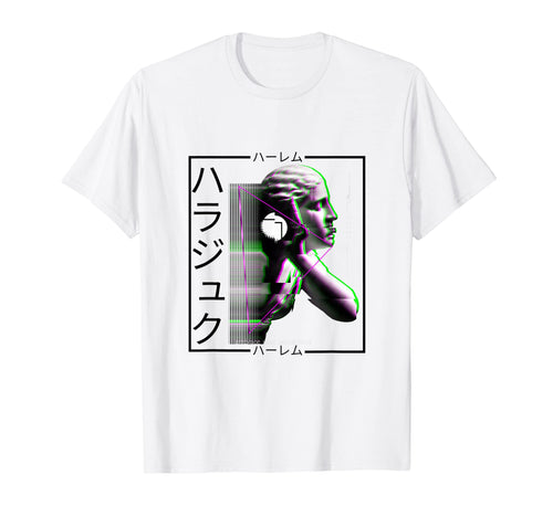 Vaporwave Statue Aesthetic Art Glitch T-Shirt - Custom Art Print Unisex - T-Shirt, Sweatshirt, Hoodie