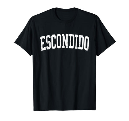 Escondido Ca Distressed White Varsity T-Shirt - Streetwear Style for Adults - T-Shirt, Sweatshirt, Hoodie