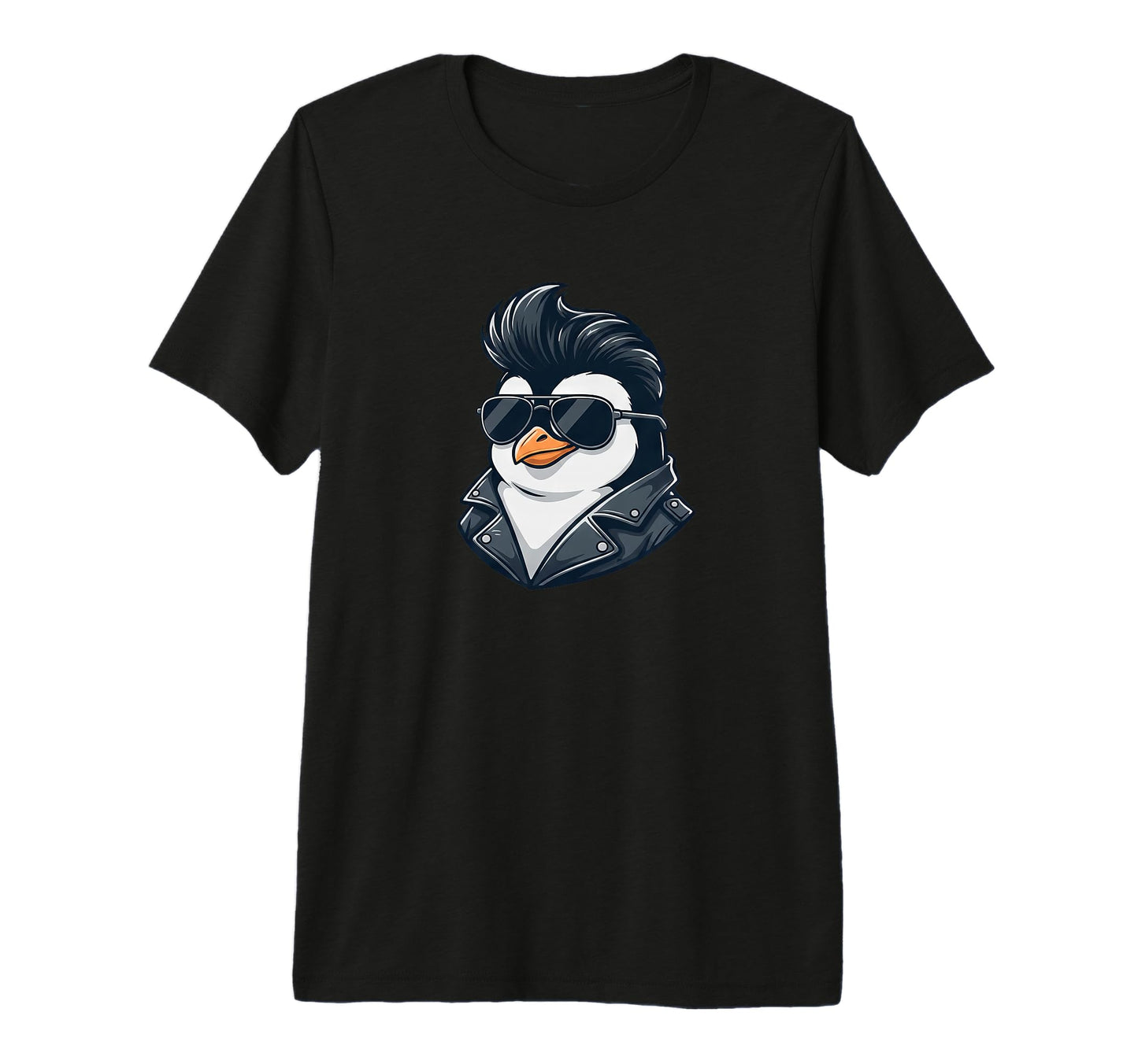 Penguin Rock Roll Sunglasses Tri T-Shirt - Fun Novelty Design for Adults - T-Shirt, Sweatshirt, Hoodie