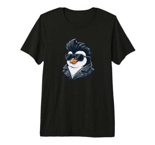 Penguin Rock Roll Sunglasses Tri T-Shirt - Fun Novelty Design for Adults - T-Shirt, Sweatshirt, Hoodie