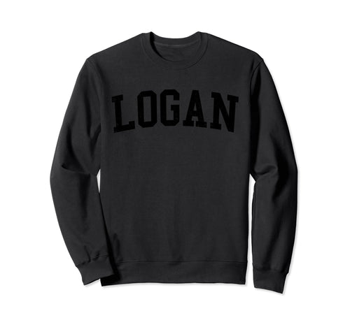 Logan Ut Distressed Black Varsity Sweatshirt - Streetwear Style for Adults - T-Shirt, Sweatshirt, Hoodie