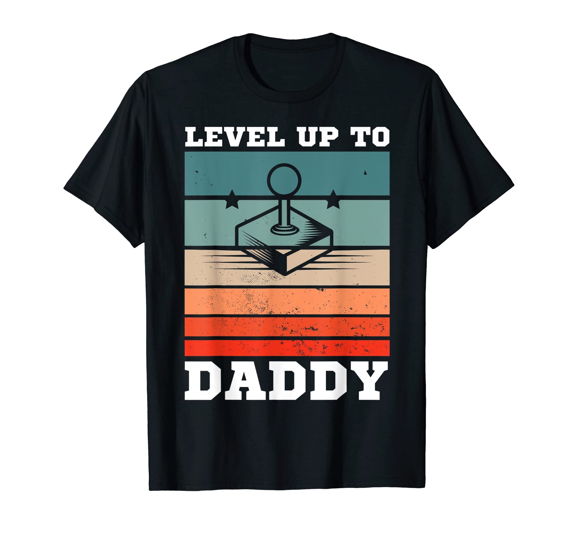 Mens First Time Dad Level Up To Daddy T-Shirt - Unique Graphic for Adults - T-Shirt, Sweatshirt, Hoodie
