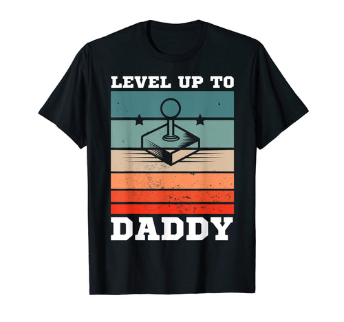 Mens First Time Dad Level Up To Daddy T-Shirt - Unique Graphic for Adults - T-Shirt, Sweatshirt, Hoodie