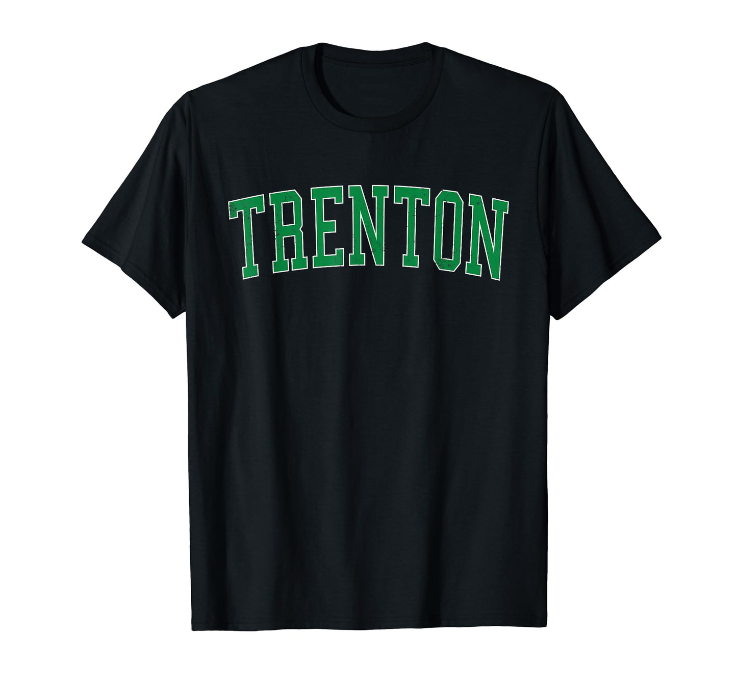 Trenton Mi Distressed Green Varsity T-Shirt - Graphic Print Unisex - T-Shirt, Sweatshirt, Hoodie