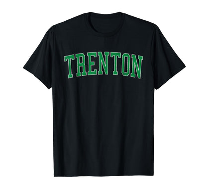Trenton Mi Distressed Green Varsity T-Shirt - Graphic Print Unisex - T-Shirt, Sweatshirt, Hoodie