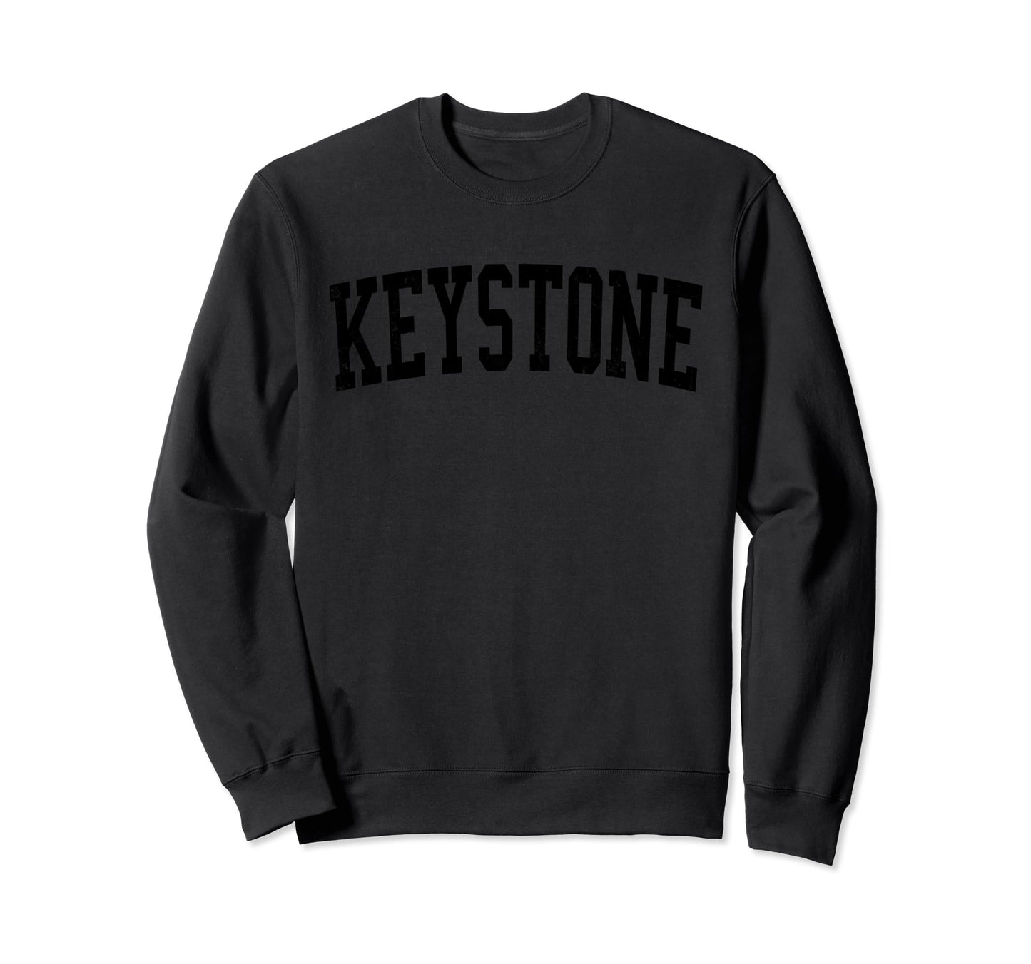 Keystone Fl Distressed Black Varsity Sweatshirt - Unique Graphic Unisex - T-Shirt, Sweatshirt, Hoodie