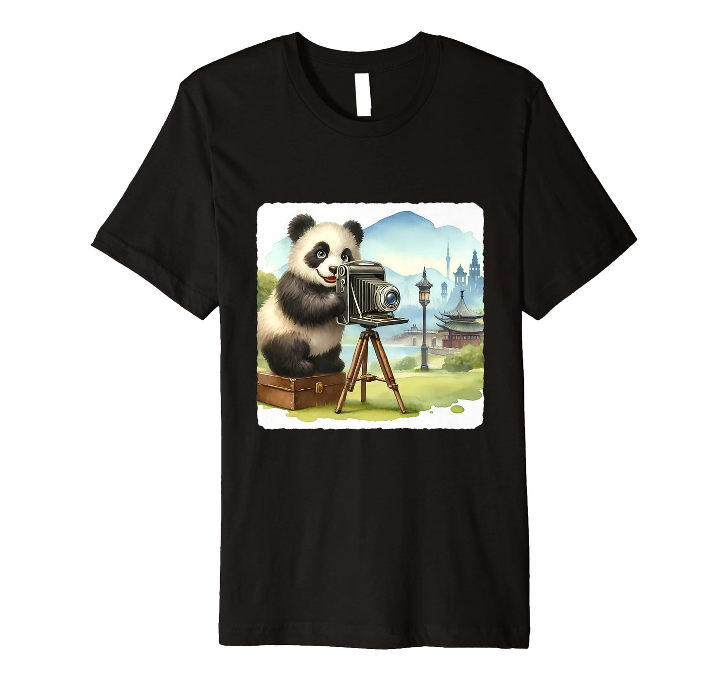 Panda Camera Photographer Capturing T-Shirt - Fun Novelty Design Unisex - T-Shirt, Sweatshirt, Hoodie