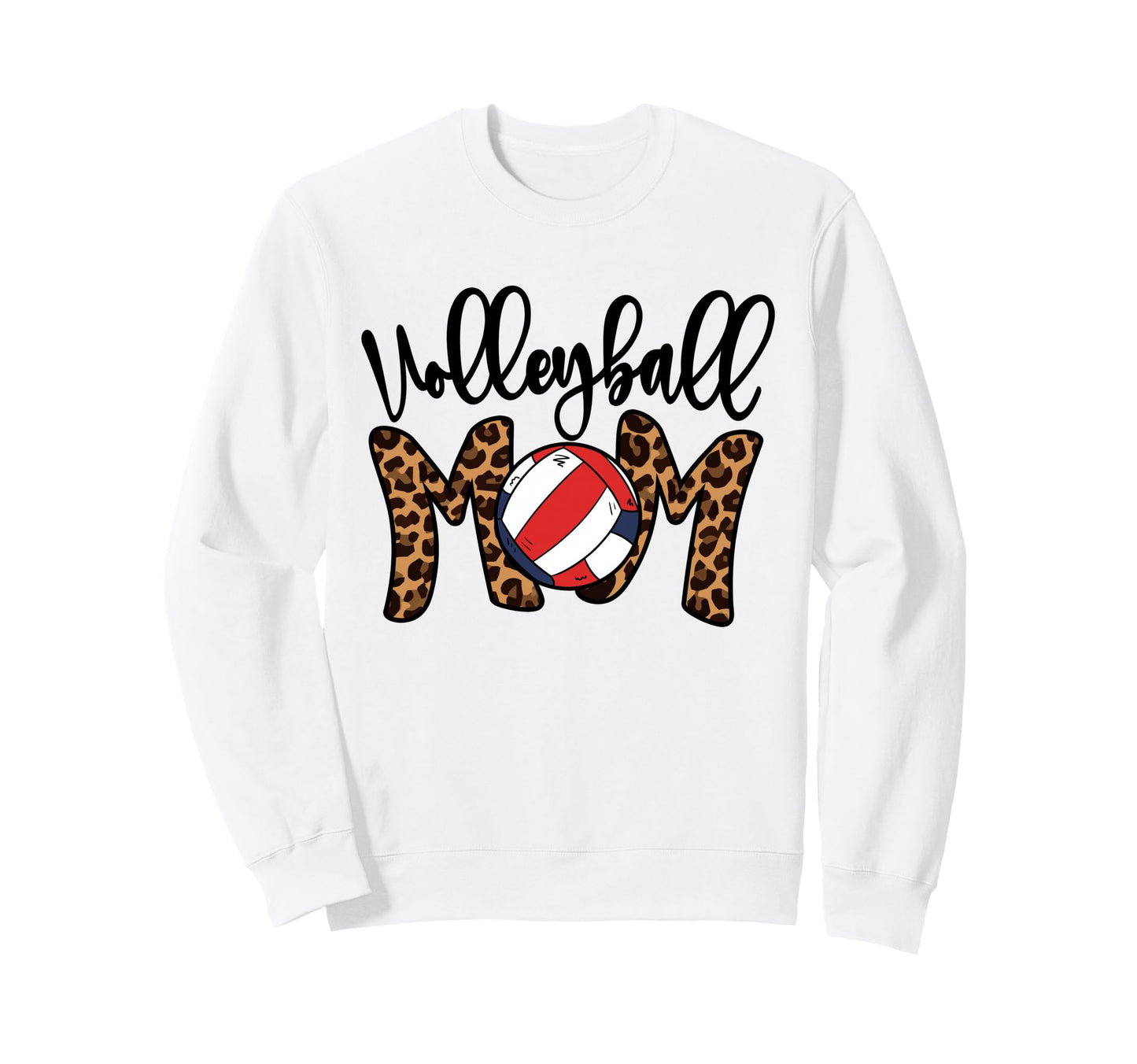 Volleyball Mom Leopard Beach Volley Sweatshirt - Streetwear Style Unisex - T-Shirt, Sweatshirt, Hoodie