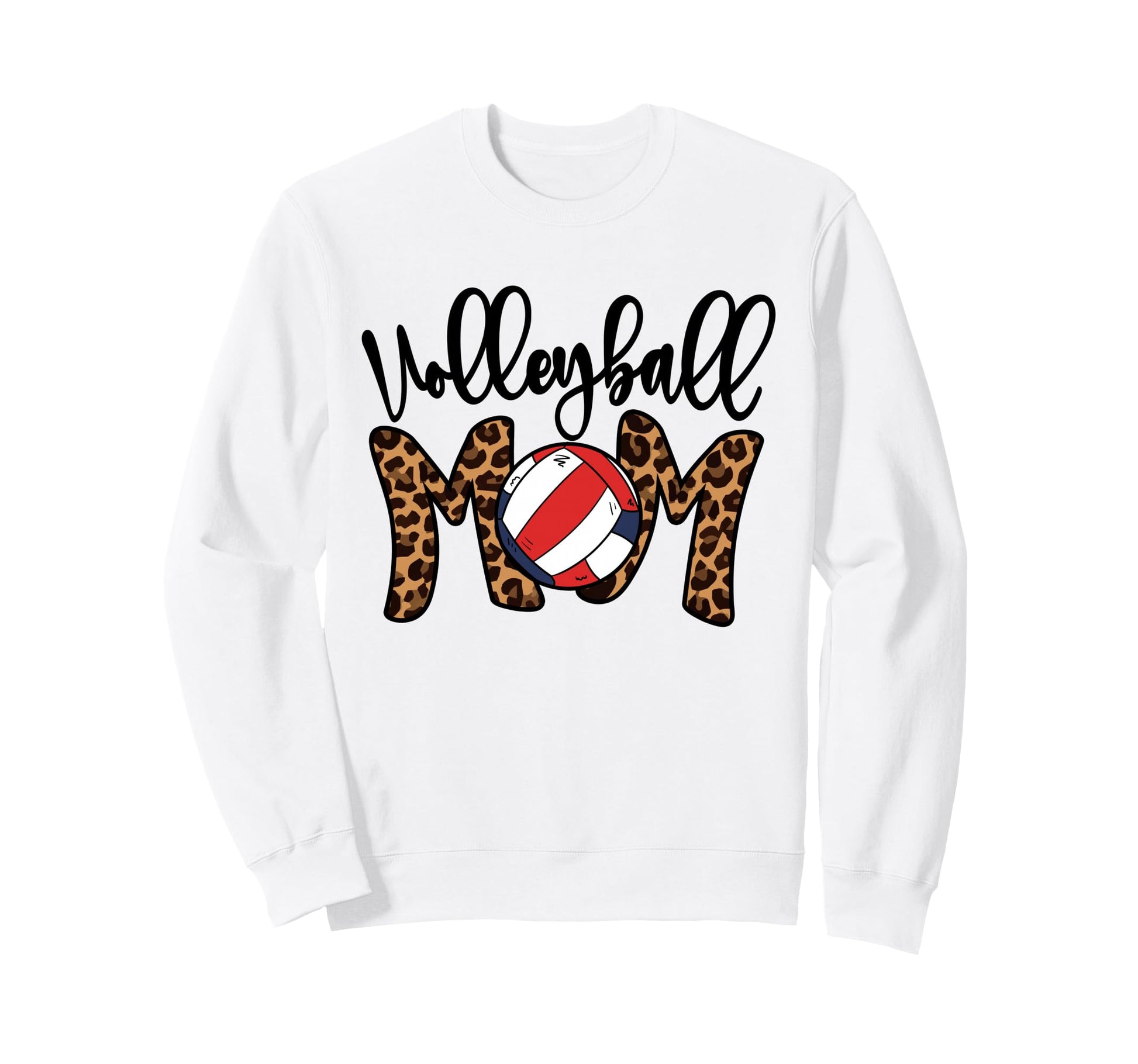 Volleyball Mom Leopard Beach Volley Sweatshirt - Streetwear Style Unisex - T-Shirt, Sweatshirt, Hoodie