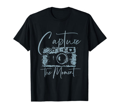 Capture Moment Photography Camera T-Shirt - Custom Art Print Men Women - T-Shirt, Sweatshirt, Hoodie