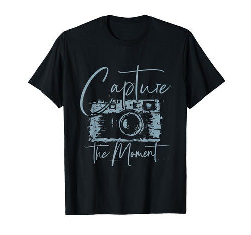 Capture Moment Photography Camera T-Shirt - Custom Art Print Men Women - T-Shirt, Sweatshirt, Hoodie
