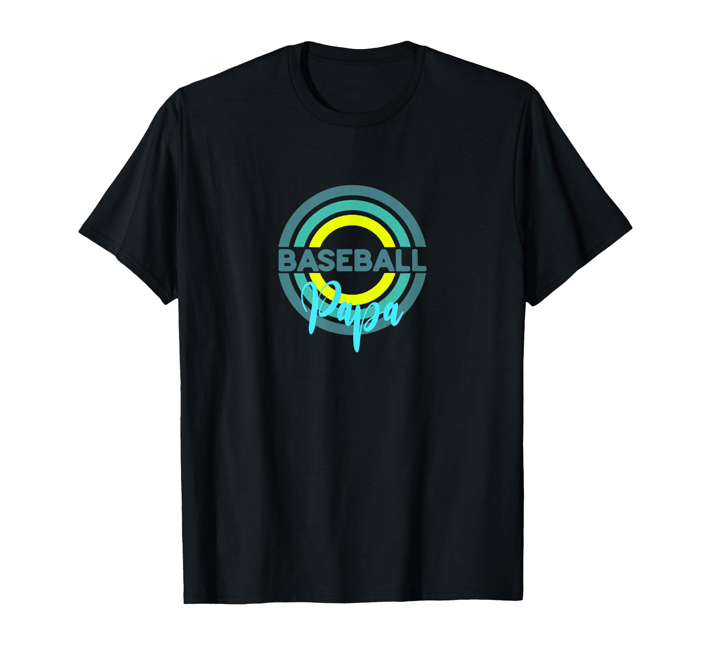 Baseball Papa Modern Baseball Circles T-Shirt - Custom Art Print Men Women - T-Shirt, Sweatshirt, Hoodie