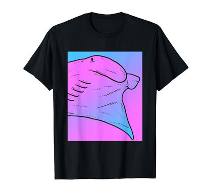 Vaporwave Manta Ray Aesthetic Pastel T-Shirt - Custom Art Print Men Women - T-Shirt, Sweatshirt, Hoodie