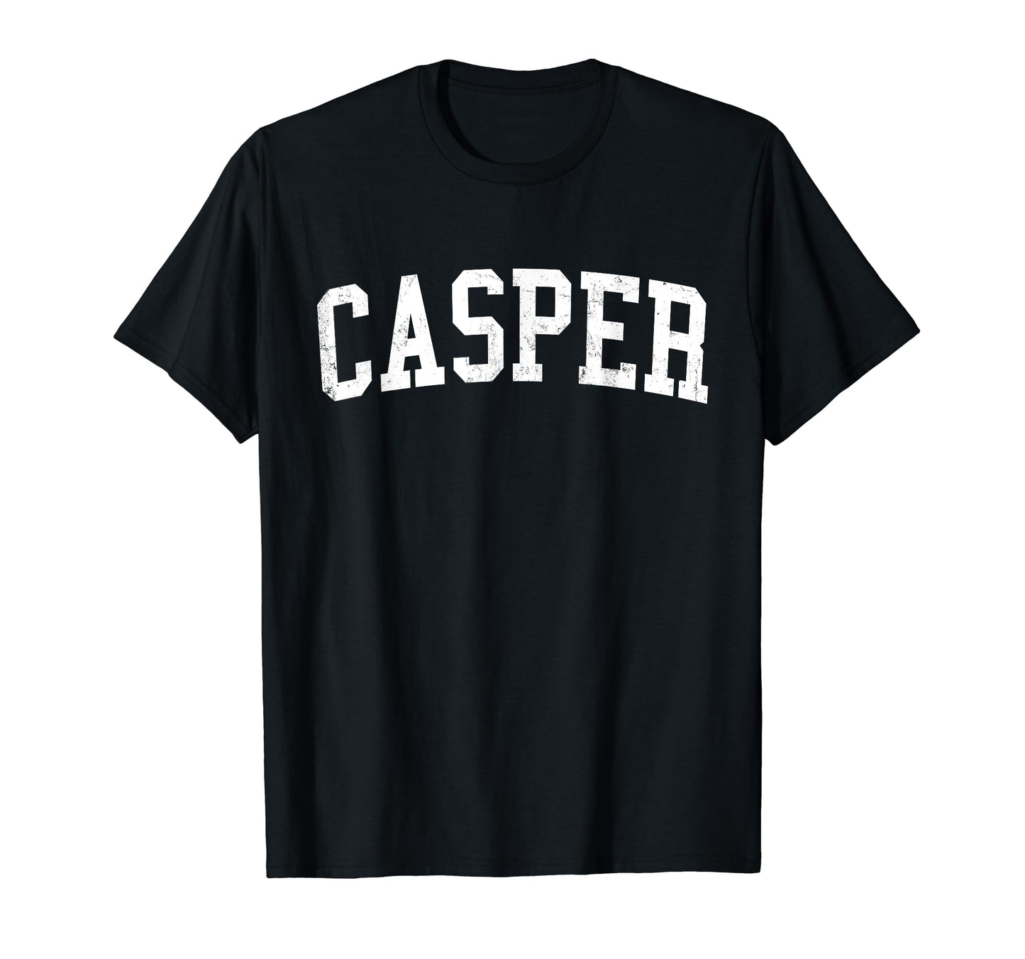 Casper Wy Distressed White Varsity T-Shirt - Unique Graphic Unisex - T-Shirt, Sweatshirt, Hoodie