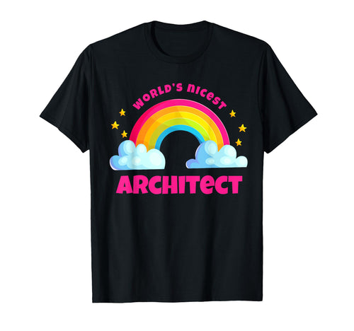 Worlds Nicest Architect Rainbow T-Shirt - Graphic Print for Adults - T-Shirt, Sweatshirt, Hoodie