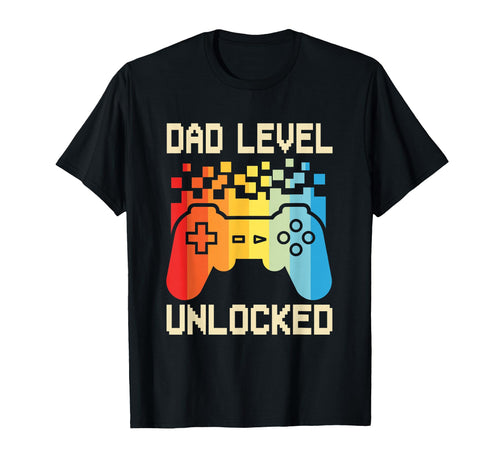 Dad Level Unlocked Funny New Dad Father T-Shirt - Custom Art Print Unisex - T-Shirt, Sweatshirt, Hoodie