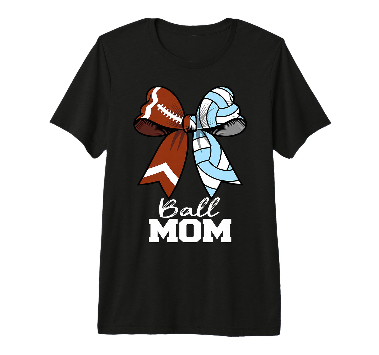 Ball Mom Football Volleyball Mom T-Shirt - Minimalist Print Men Women - T-Shirt, Sweatshirt, Hoodie