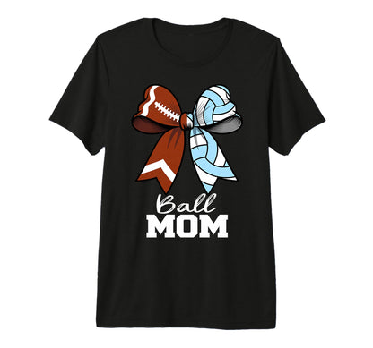 Ball Mom Football Volleyball Mom T-Shirt - Minimalist Print Men Women - T-Shirt, Sweatshirt, Hoodie