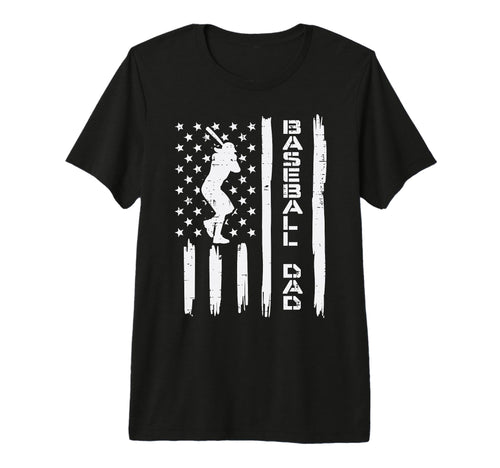 Us Flag Baseball Dad Patriotic Coach T-Shirt - Novelty Apparel Men Women - T-Shirt, Sweatshirt, Hoodie