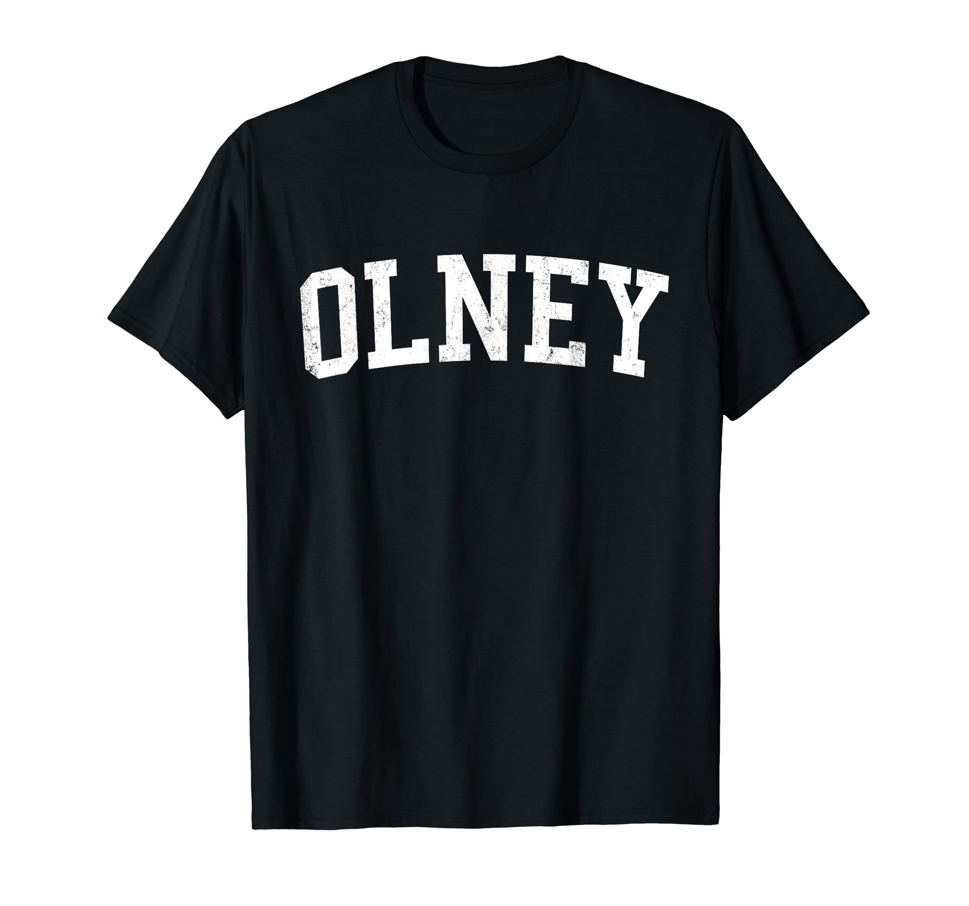 Olney Md Distressed White Varsity T-Shirt - Novelty Apparel Men Women - T-Shirt, Sweatshirt, Hoodie