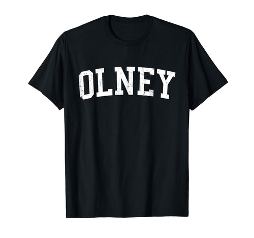 Olney Md Distressed White Varsity T-Shirt - Novelty Apparel Men Women - T-Shirt, Sweatshirt, Hoodie