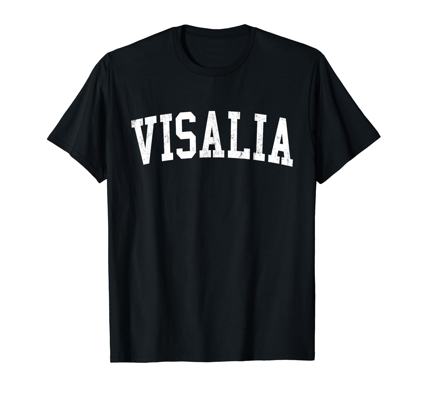 Visalia Ca Distressed White Varsity T-Shirt - Aesthetic Graphic Unisex - T-Shirt, Sweatshirt, Hoodie