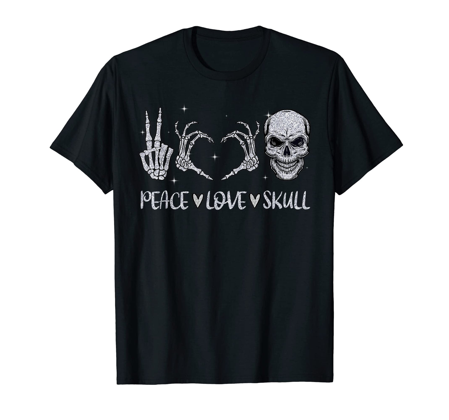 Peace Love Skull T-Shirt - Streetwear Style for Adults - T-Shirt, Sweatshirt, Hoodie