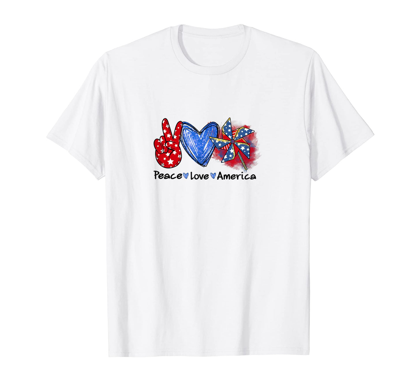 Peace Love America T-Shirt - Fun Novelty Design Unisex - T-Shirt, Sweatshirt, Hoodie