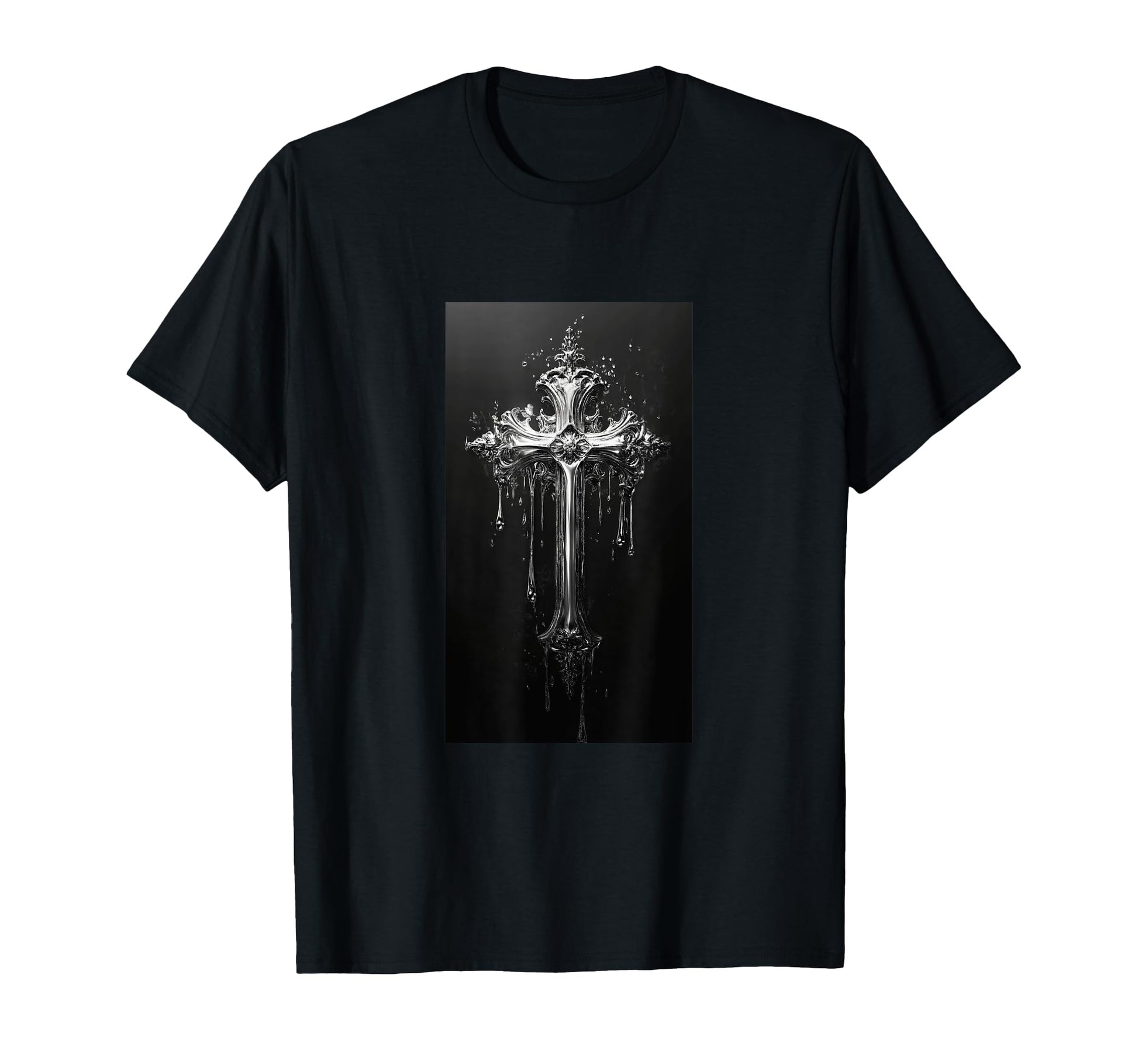 Gothic Cross Grunge Aesthetic Y2K Goth T-Shirt - Trendy Graphic for Adults - T-Shirt, Sweatshirt, Hoodie