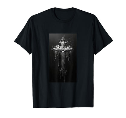Gothic Cross Grunge Aesthetic Y2K Goth T-Shirt - Trendy Graphic for Adults - T-Shirt, Sweatshirt, Hoodie