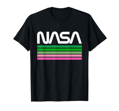 Nasa Stripe Worm Logo T-Shirt - Streetwear Style Unisex - T-Shirt, Sweatshirt, Hoodie