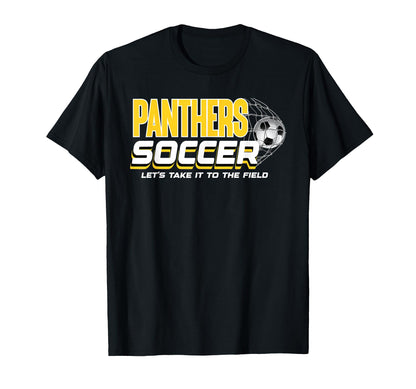 Yellow Panthers Soccer Mom Game Day T-Shirt - Aesthetic Graphic Unisex - T-Shirt, Sweatshirt, Hoodie
